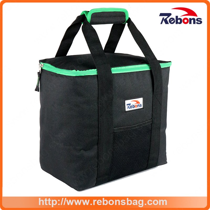 Printed Brand Name Fabric Insulated Ice Cooler Hand Bag For