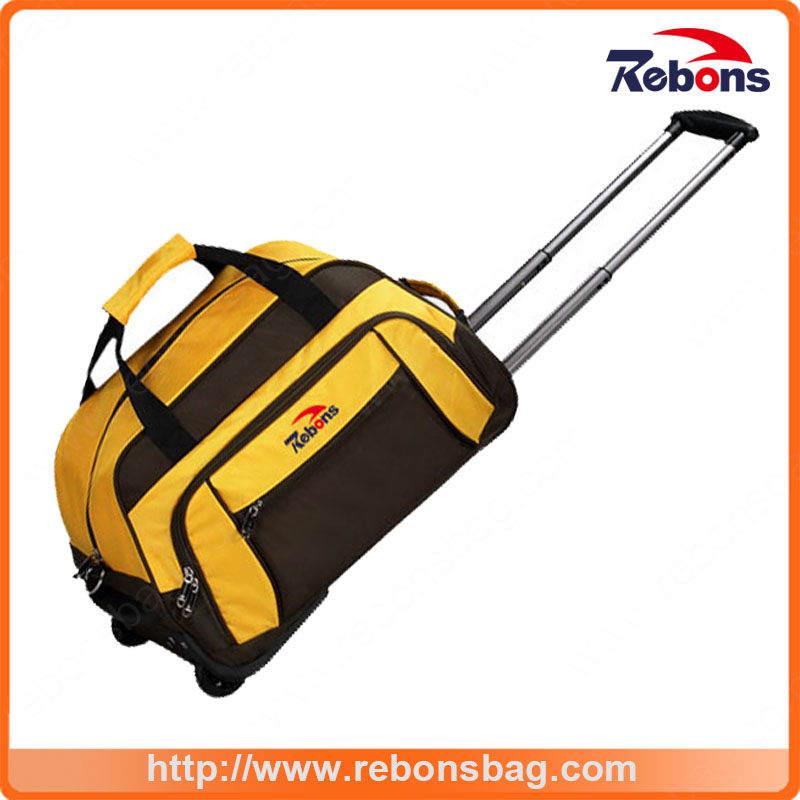 Trendy Trolley School Bags for Girls Bag Trolley Leather Trolley Bag with Stitching Colors