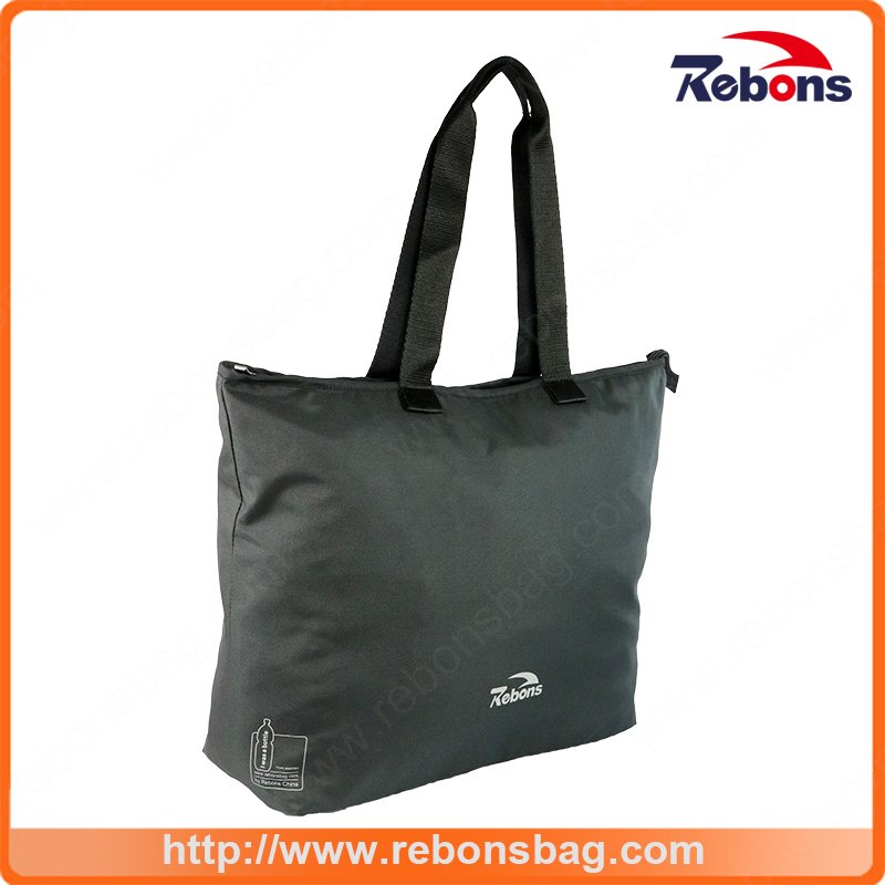 Simple Design Black Men Tote Bag for Shopping Camping and Work