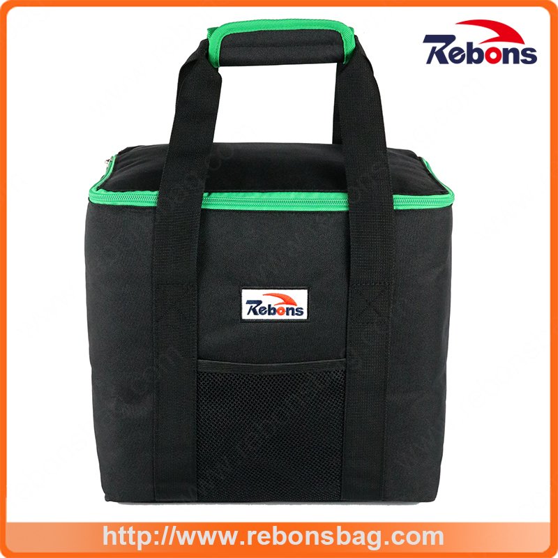 Printed Brand Name Fabric Insulated Ice Cooler Hand Bag for Picnic Lunch