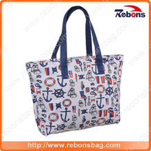 Navy Style Pattern Simplicity Handbags for Shopping Traveling