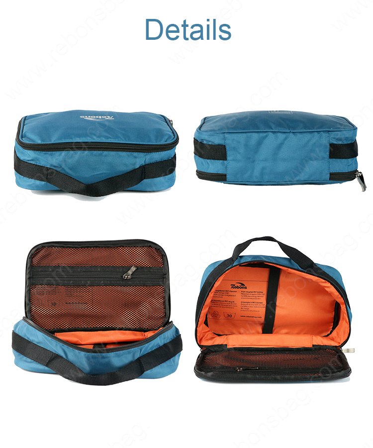 Black Travel Cosmetic Bag Mens Designer Wash Bags