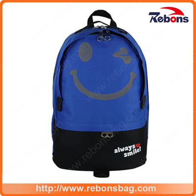 Preppy Handy Lightweight Backpack with Big Smile Face