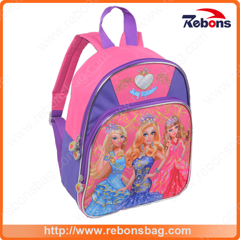 New Series Cartoon Characters Contrast Color Kids School Bag with Princess Pattern
