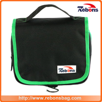 Promotional Polyester Beauty Handle Cosmetic Bag for Travel Outdoor with Two Compartment